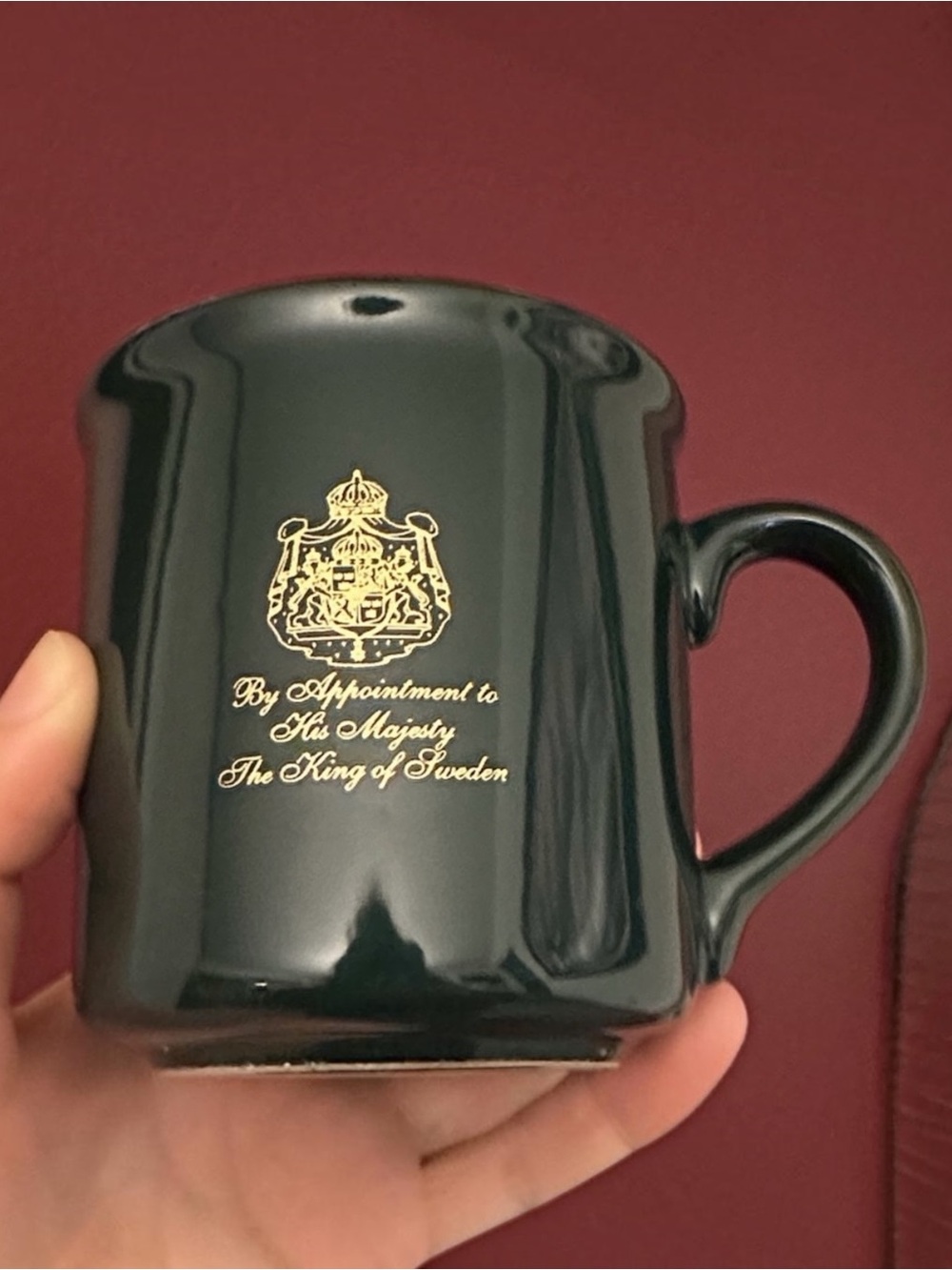 Dark Green Coffee Mug with Royal Crest